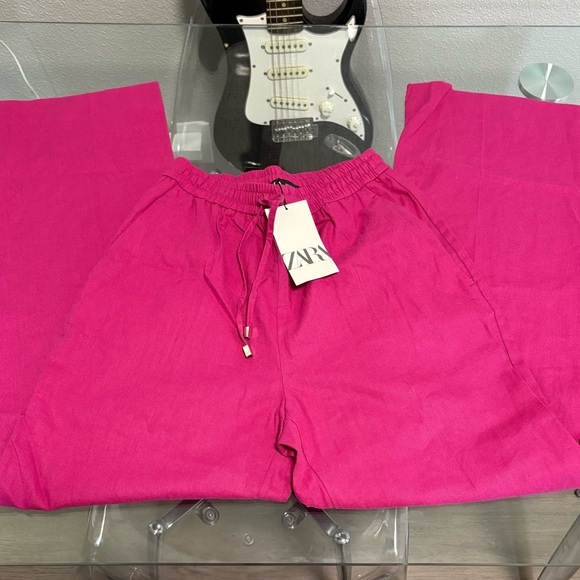 Zara Pink Straight Leg Pants - Picture 2 of 4